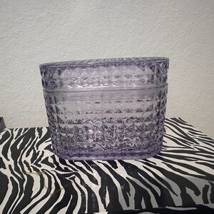 Elegant Purple Glass Vanity Trinket box